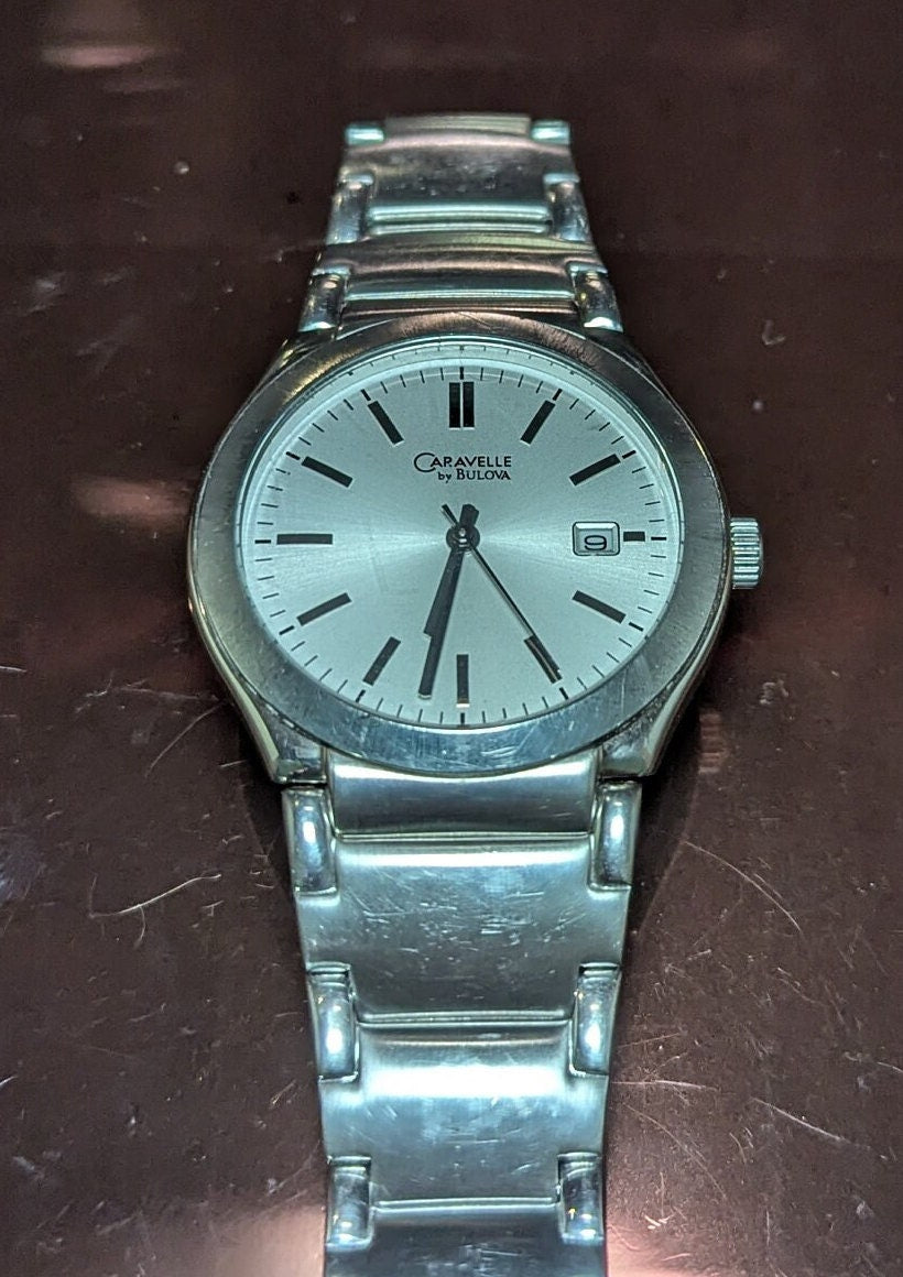Classic Caravelle by Bulova Men's Quartz Watch Stainless Steel Bezel Stylish Design