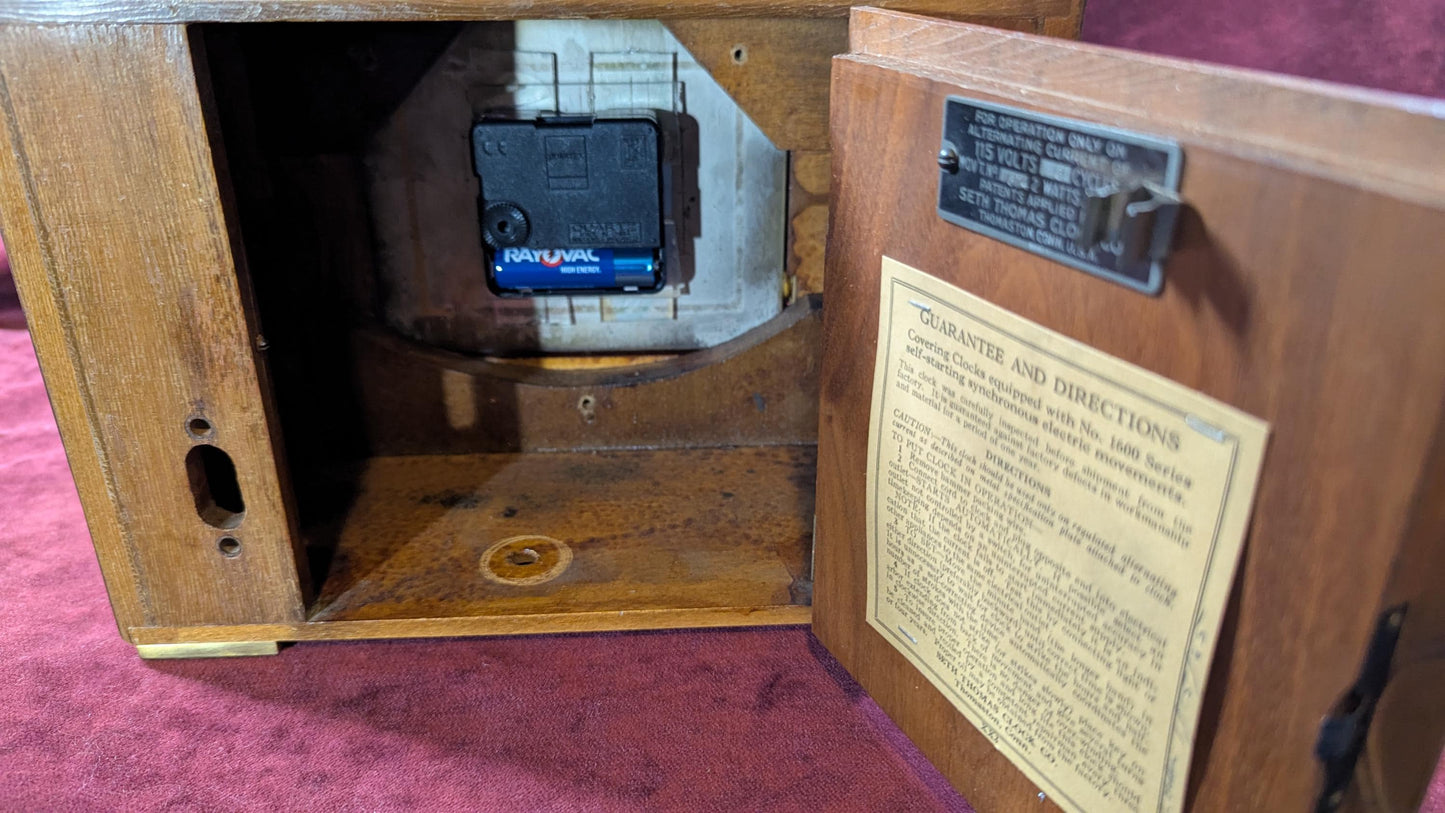 Unique Art Deco Seth Thomas Mantle Clock Refurbished with New Quartz Movement