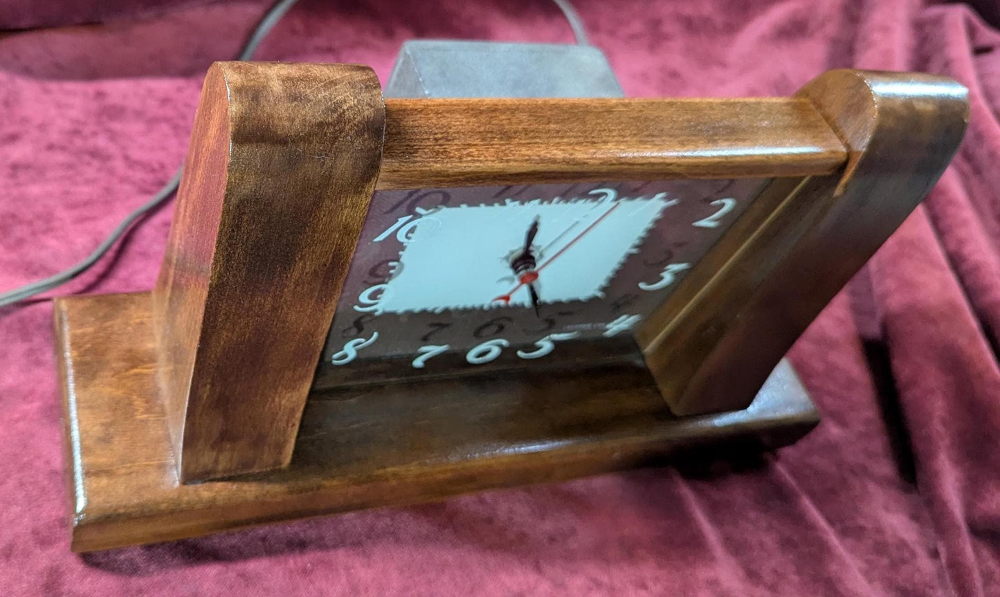 Rare 1940s Lackner "Squire" Lighted Electric Clock: Refinished Timepiece