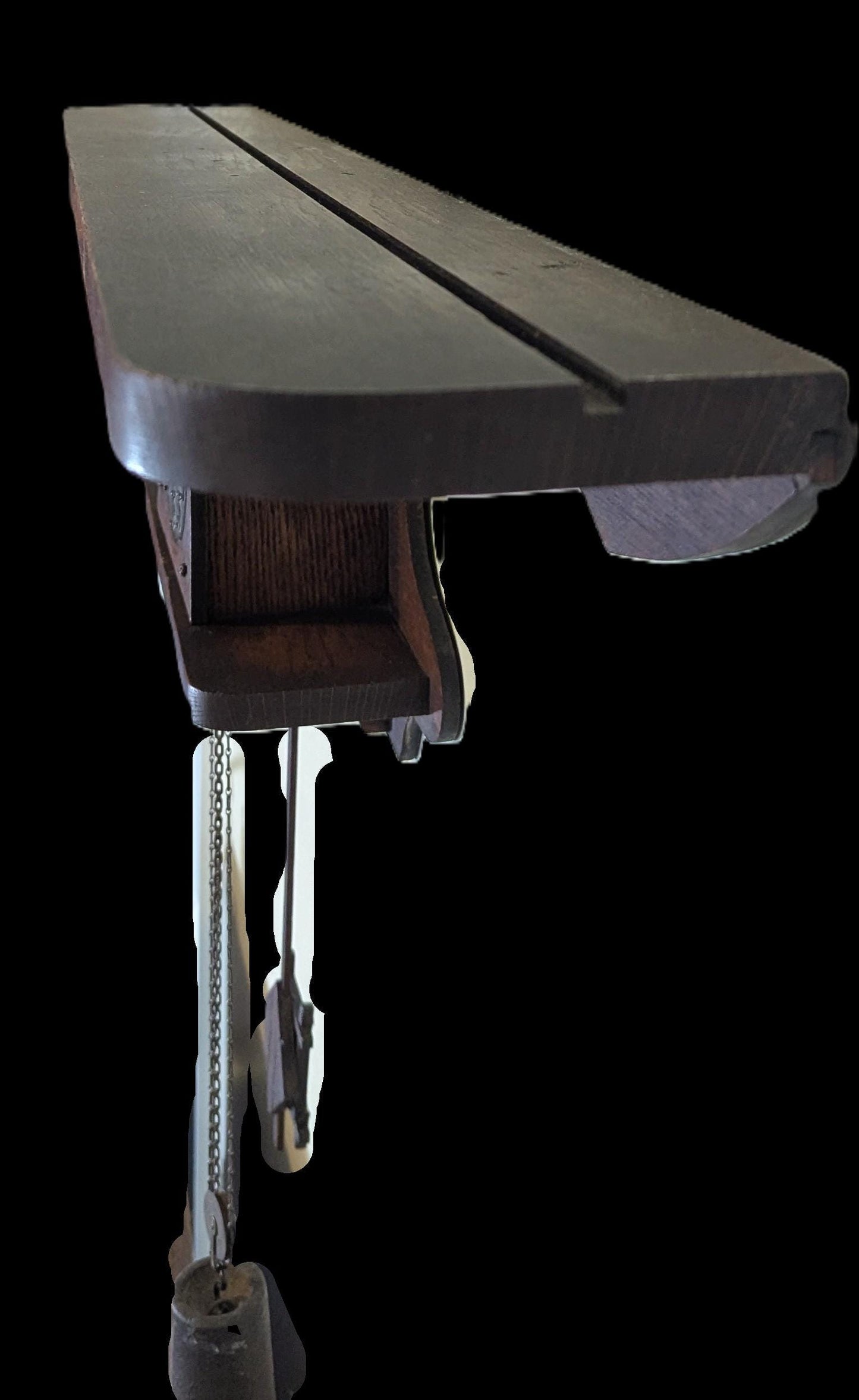 Rare Antique Mission Style Plate Shelf Clock, Monitor Clock Works Co., ca 1900