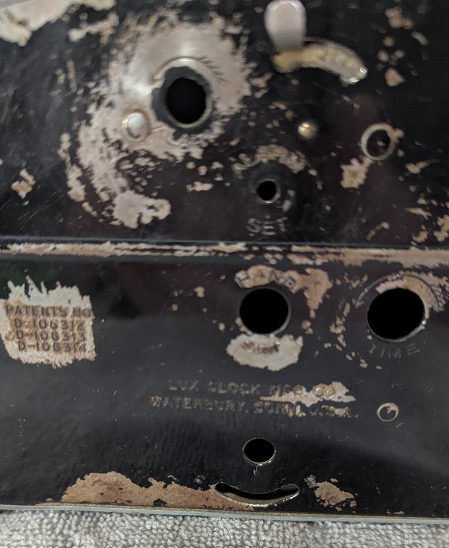 Antique Lux Chatham Clock - Refurbished New Quartz Movement and Paint