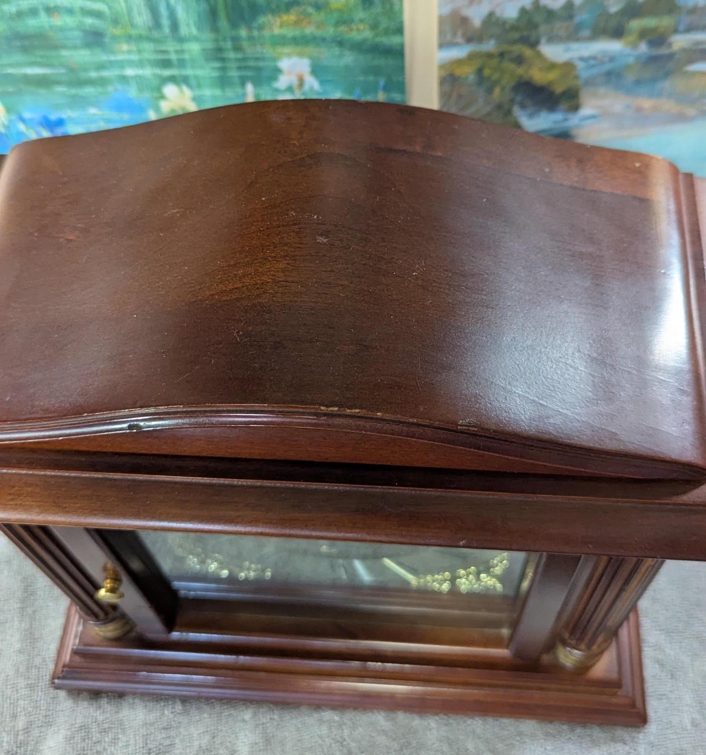 Bulova B1843 Bramley Walnut Mantle Clock - Westminster Chime Working