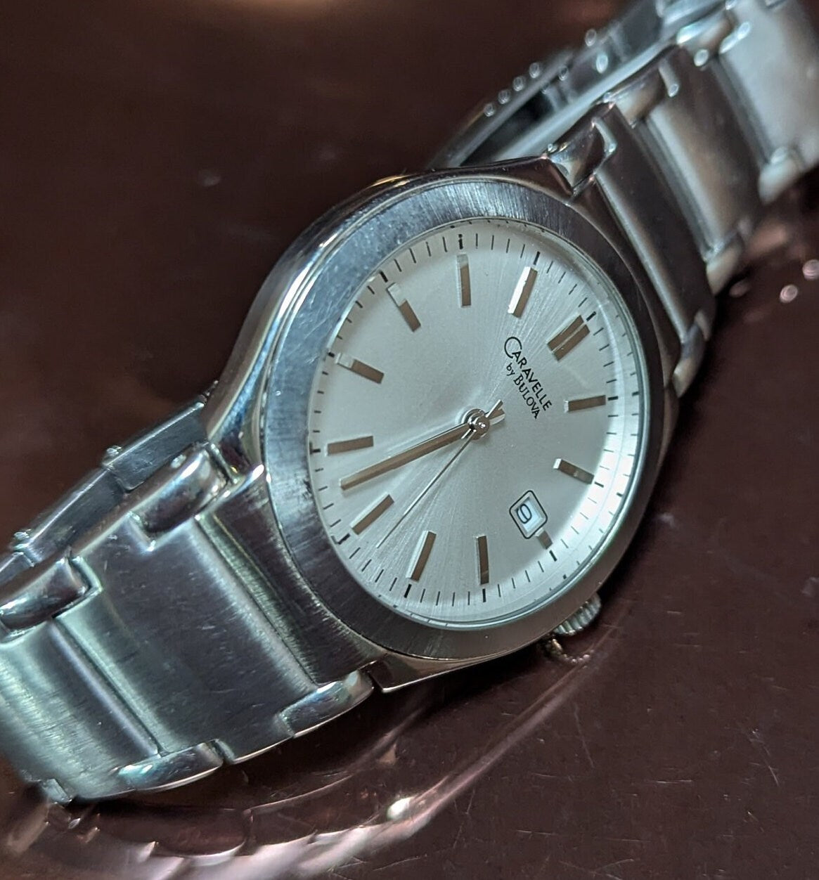 Caravelle by Bulova Men's Quartz Watch: Stainless Steel Bezel, Classic Design