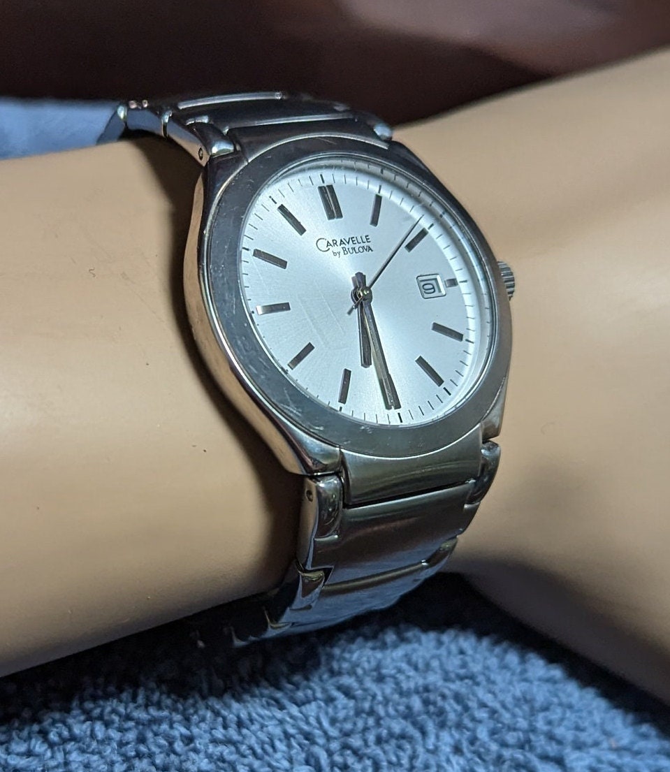 Caravelle by Bulova Men's Quartz Watch: Stainless Steel Bezel, Classic Design