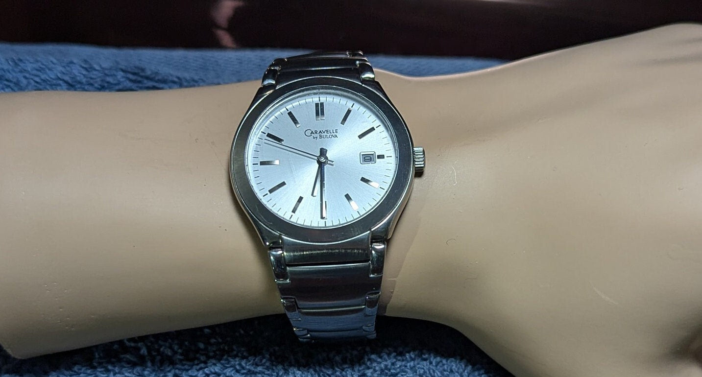 Caravelle by Bulova Men's Quartz Watch: Stainless Steel Bezel, Classic Design