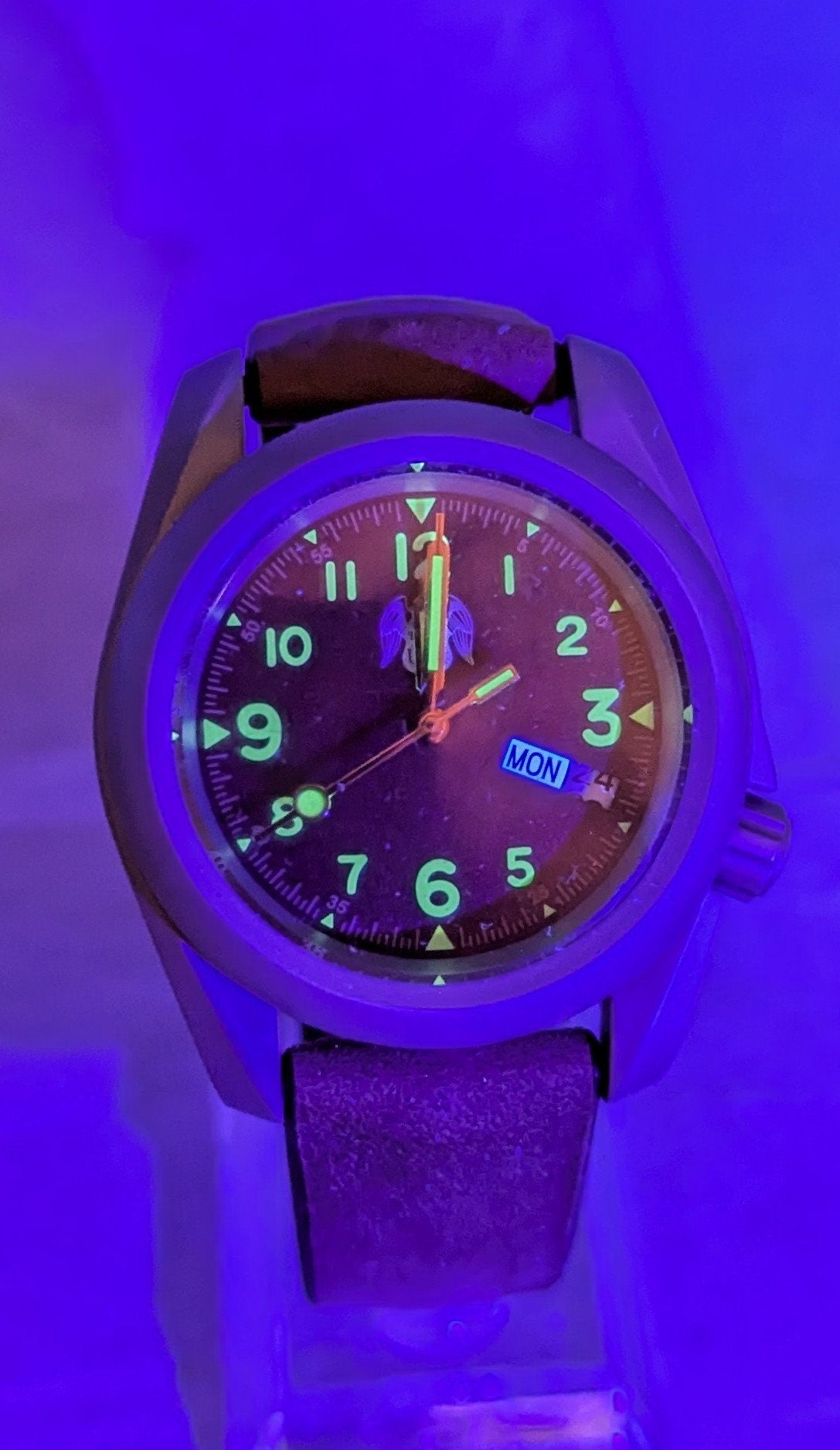 Sphinx 1927 Red Dial Automatic Watch: Seiko Movement, Barton Leather Band