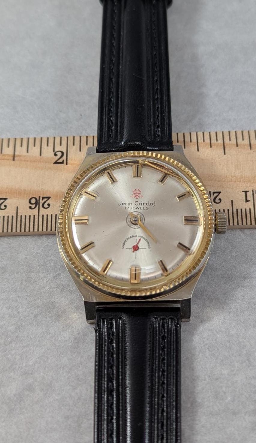 Vintage 1970s Jean Cardot Men's Watch: Swiss 17 Jewel Movement