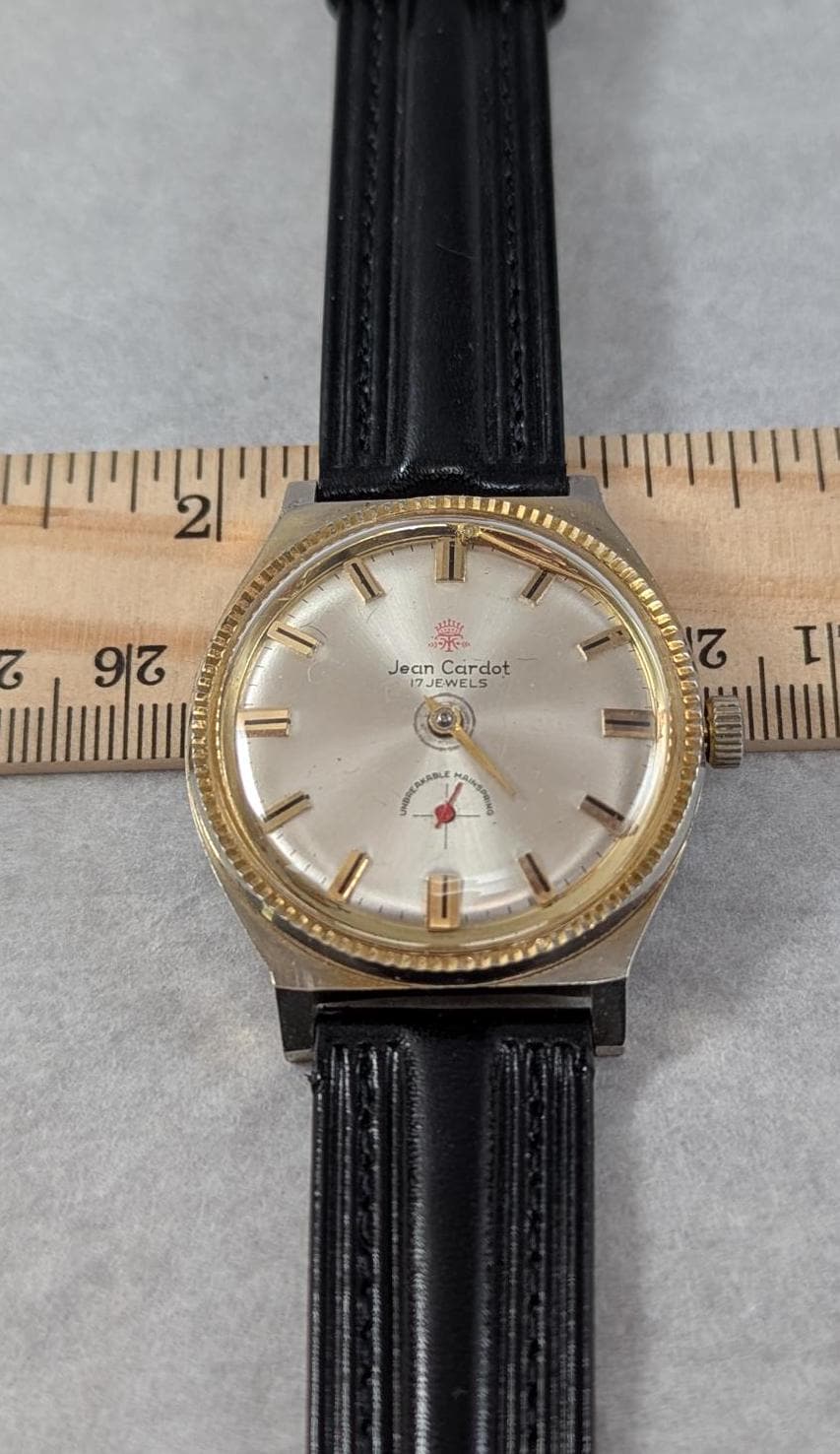 Vintage 1970s Jean Cardot Men's Watch: Swiss 17 Jewel Movement