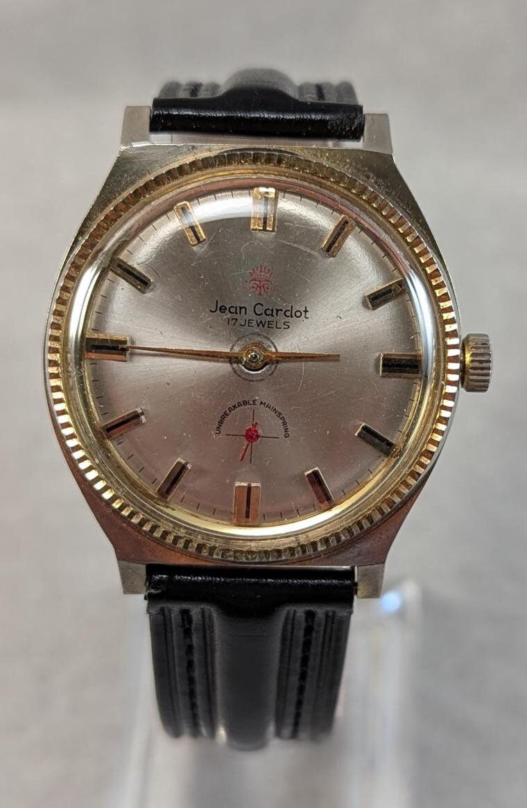 Vintage 1970s Jean Cardot Men's Watch: Swiss 17 Jewel Movement