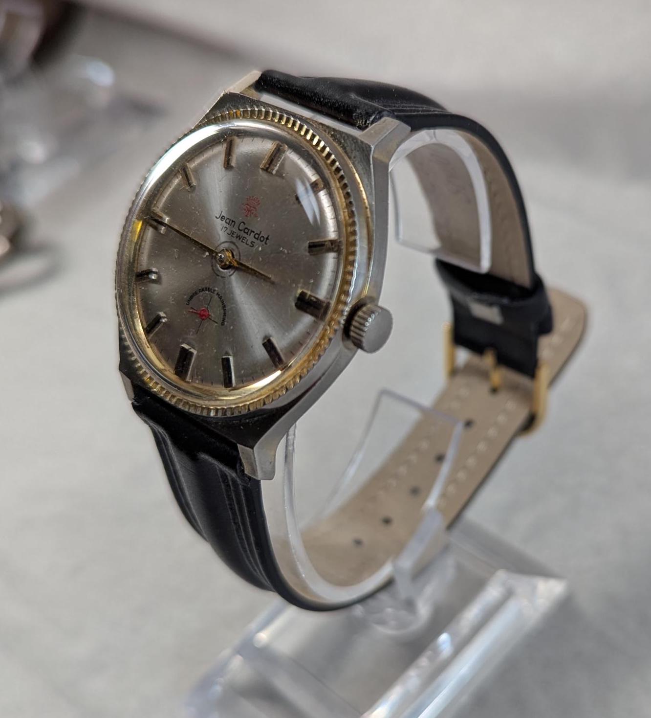 Vintage 1970s Jean Cardot Men's Watch: Swiss 17 Jewel Movement