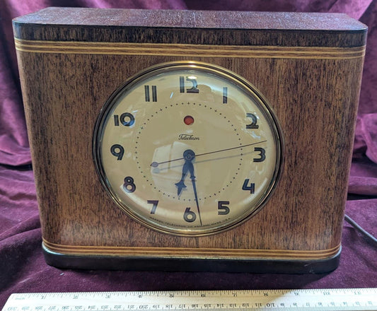 Fine Vintage Decor - Telechron Model 6B01 The Jubilee Electric Chiming  Mantle Clock Hard to Find Retro Style 1930s Refinished Mahogany Case