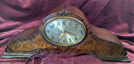 Nice Vintage Revere Telechron Model R-935 Westminster Chime Electric Mantle Clock -Hard to Find Retro Mahogany Case - Oiled and Ready to Go