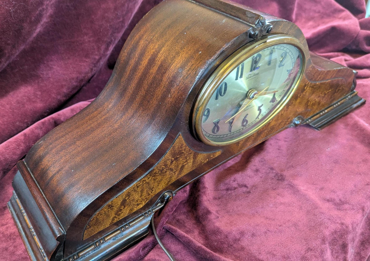 Vintage Revere Telechron Westminster Chime Mantle Clock - Mahogany Case