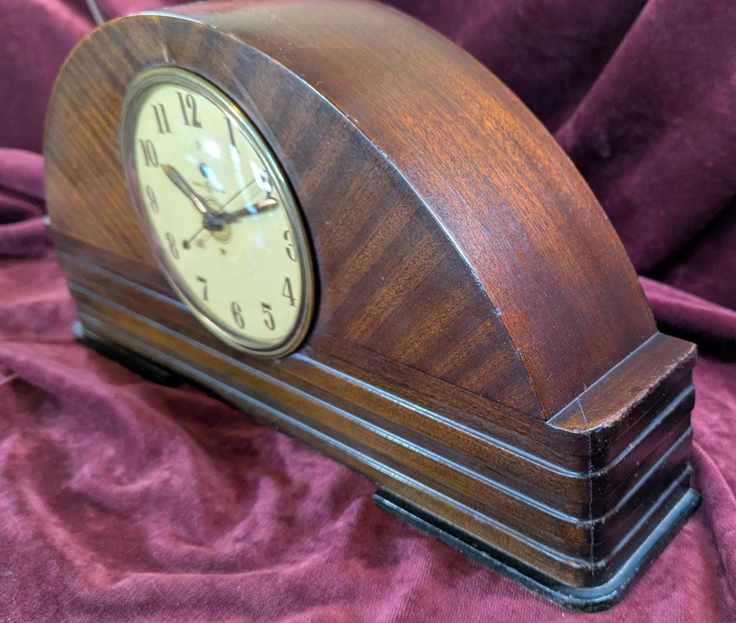Vintage Telechron Candlelight Clock: Art Deco Electric Mantle Clock, Working