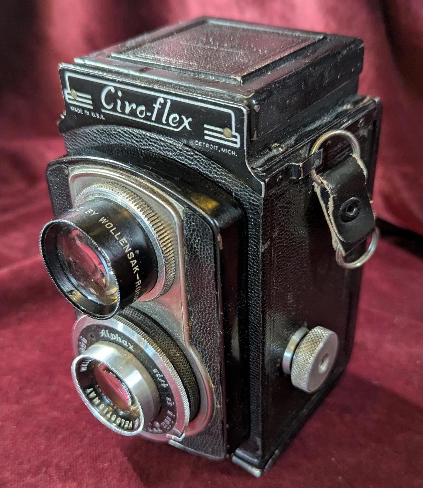 Vintage Ciro-Flex TLR Film Camera: Wollensak 85mm Lens, Original Box & Manual