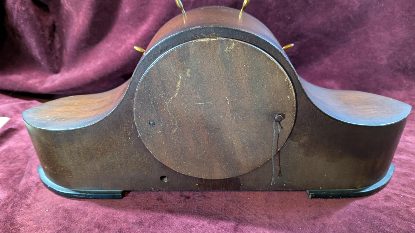 Vintage General Electric Mantle Clock: Retro 1930s Wood Case, Quartz Movement