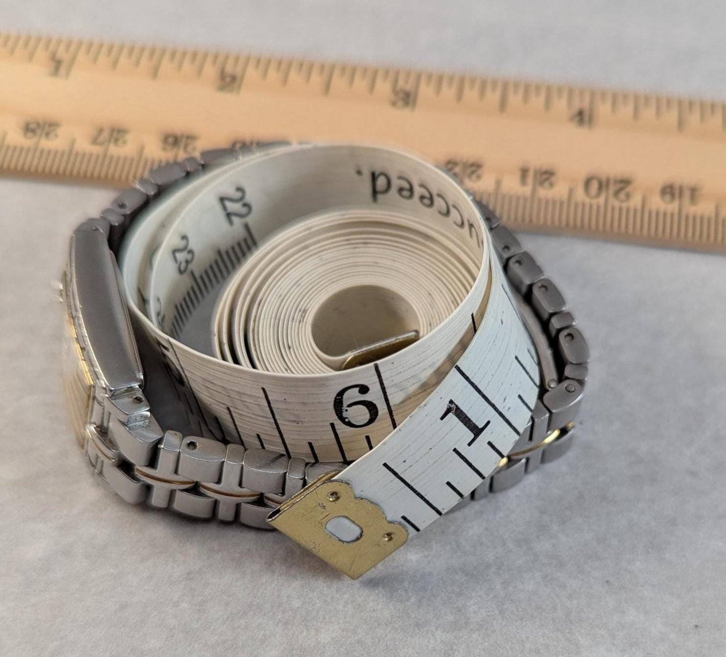 Bulova Two-Tone Ladies Watch: Stainless Steel Band, White Dial