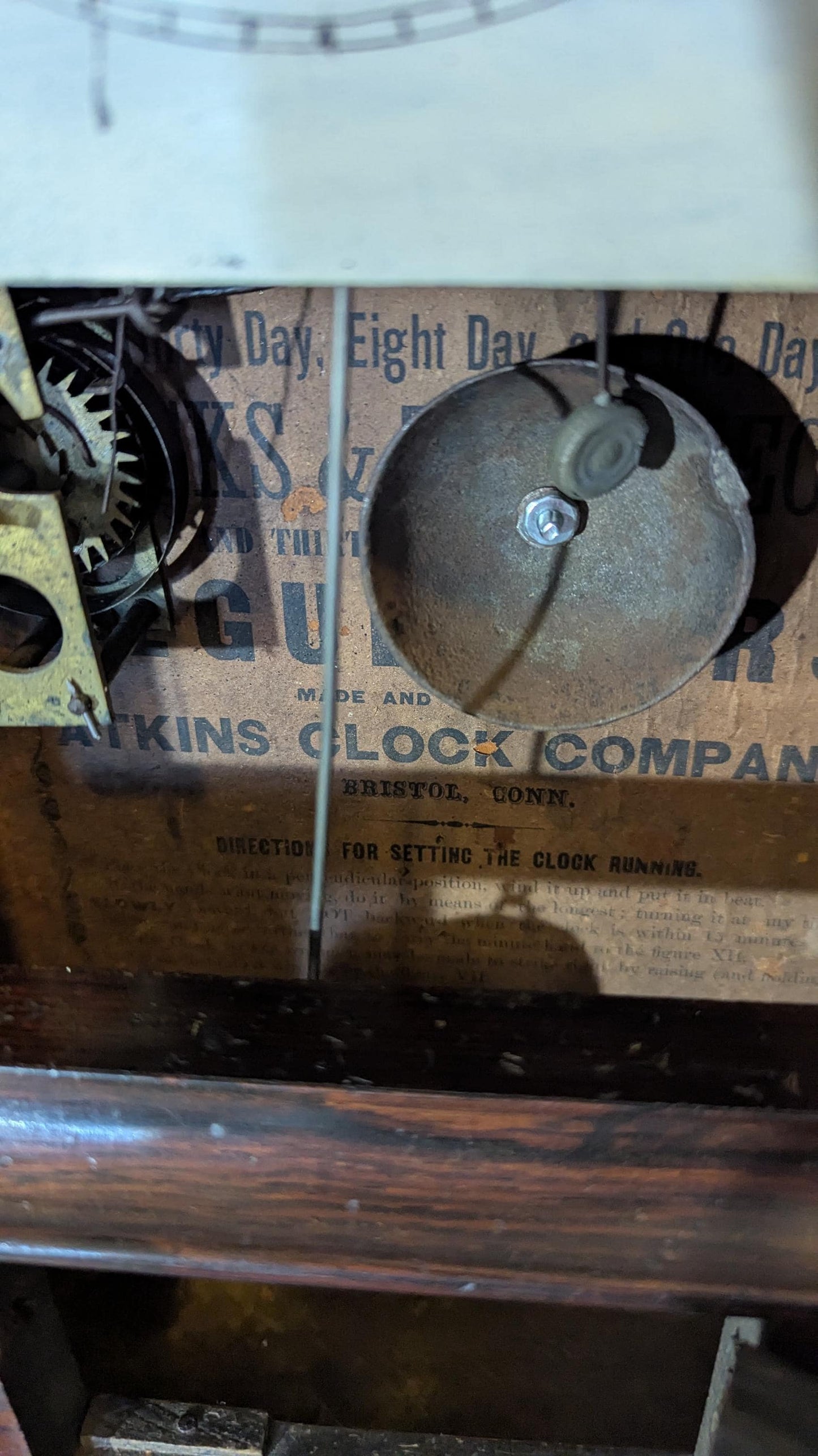 Antique ca 1862 Atkins "London" Rosewood Shelf Clock 8-Day Movement and Chime