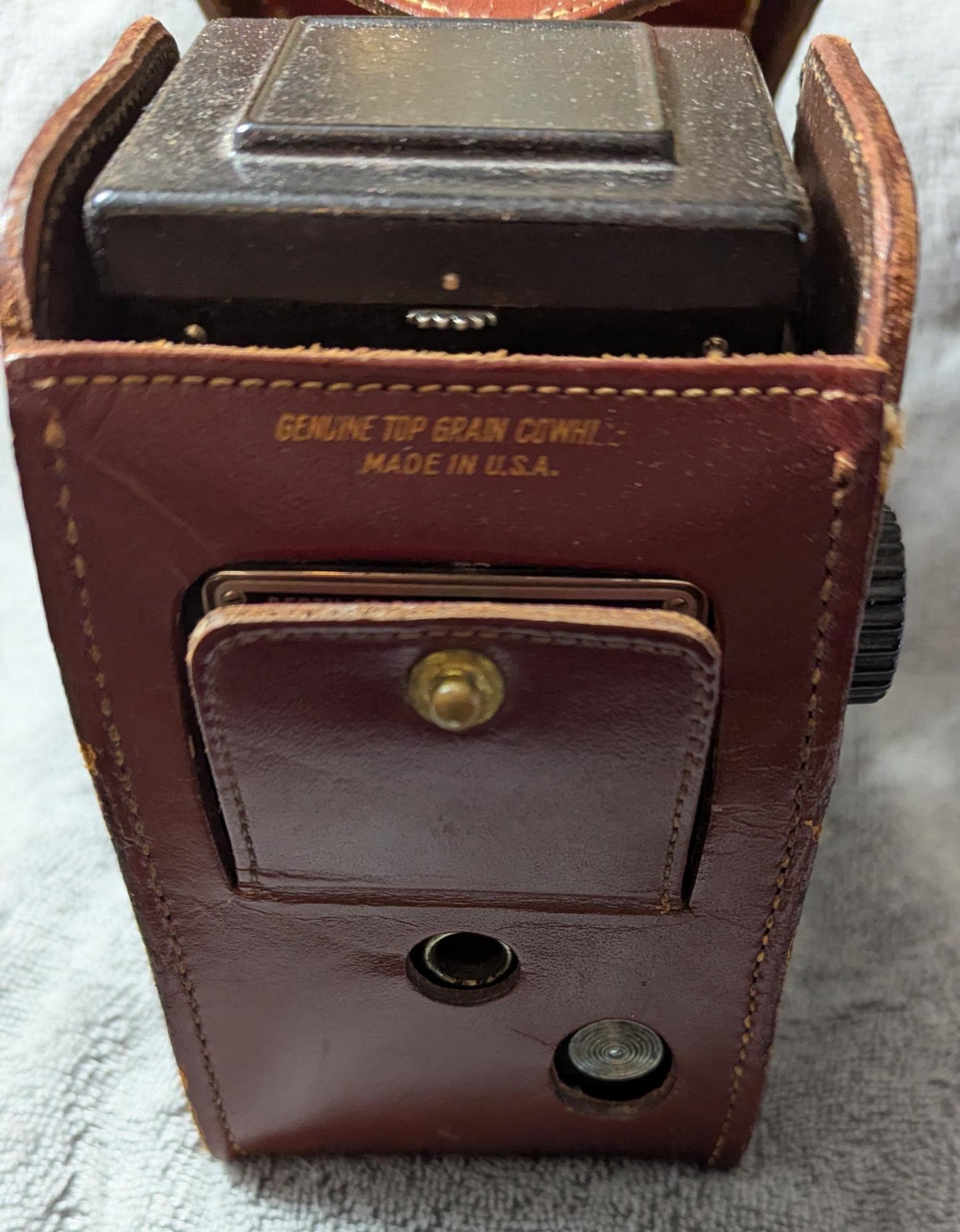 Vintage Reflekta TLR German Camera ca 1950 with Meritar 3.5 Lens, Leather Case