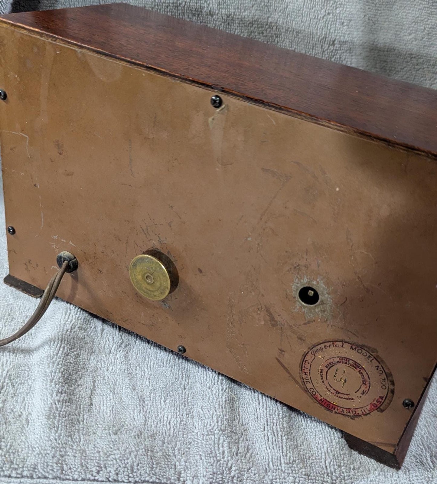 Vintage Rare Imperial Chiming Mantle Electric Clock Mahogany Wood 1950s Made USA