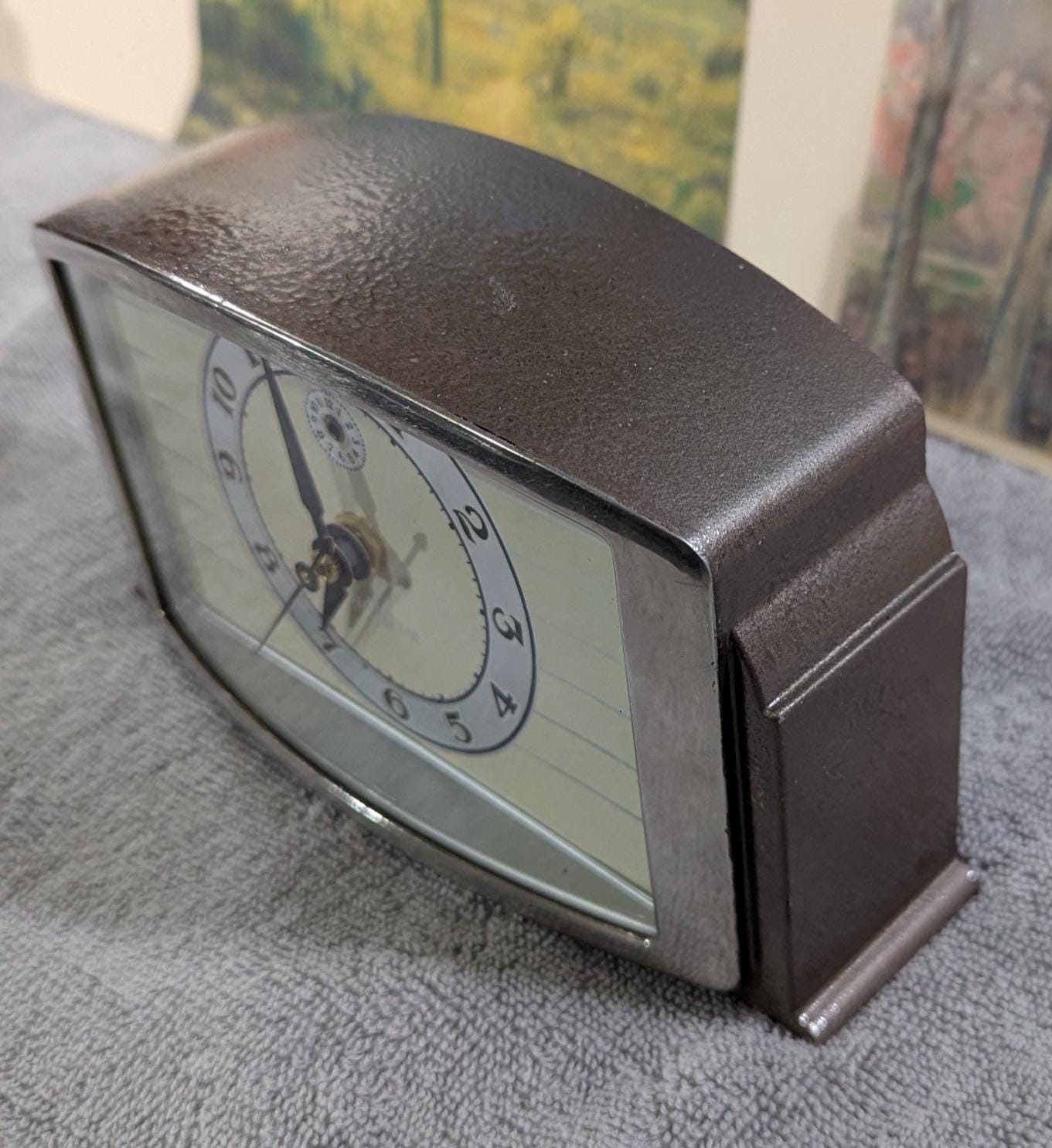 Antique Lux Chatham Clock - Refurbished New Quartz Movement and Paint