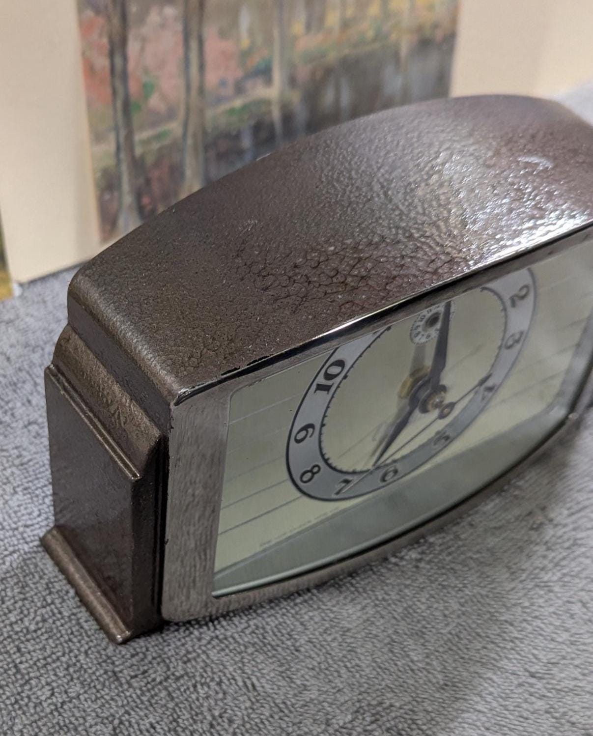 Antique Lux Chatham Clock - Refurbished New Quartz Movement and Paint