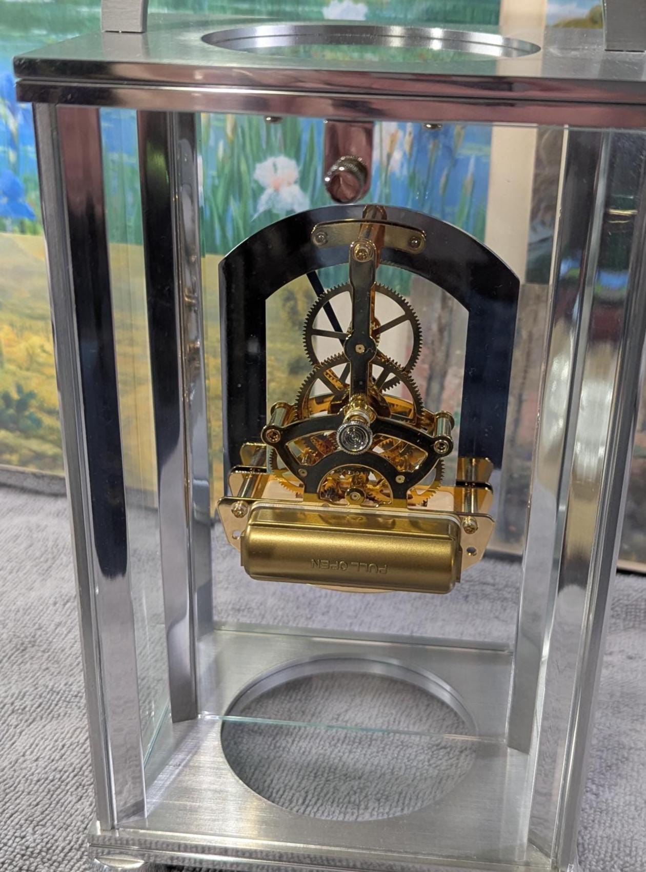 Vintage Seiko Quartz Skeleton Desk Mantel Clock Model QHG034SLH - Working 1980s Clear Display