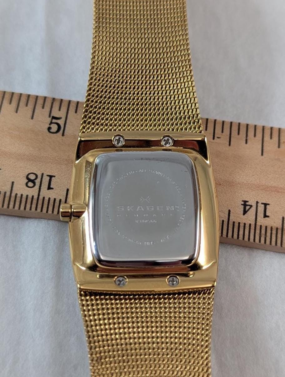 Skagen Analog Steel Ladies Watch Mother of Pearl Crystal Dial Working New Battery