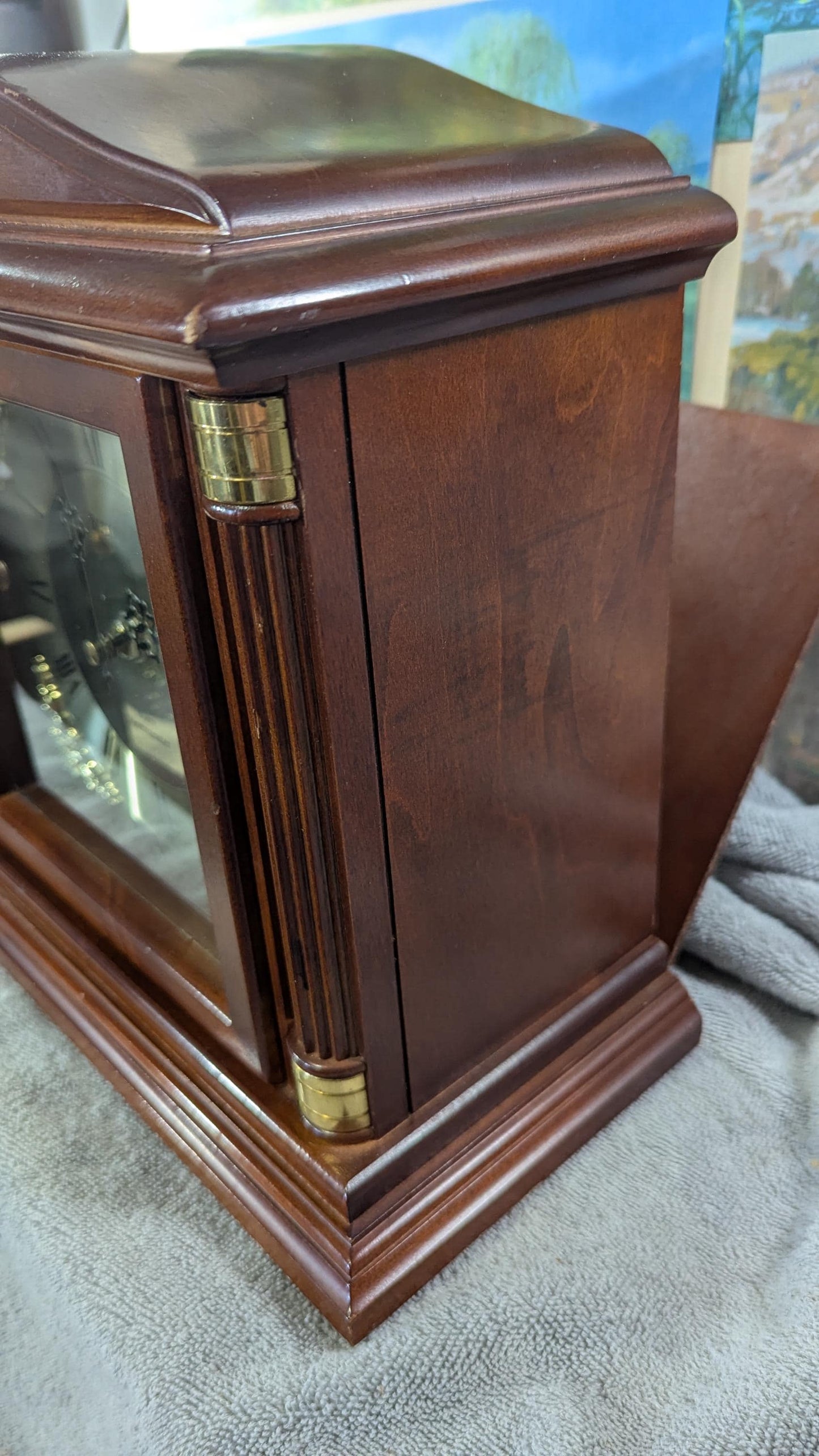 Bulova B1843 Bramley Walnut Mantle Clock - Westminster Chime Working