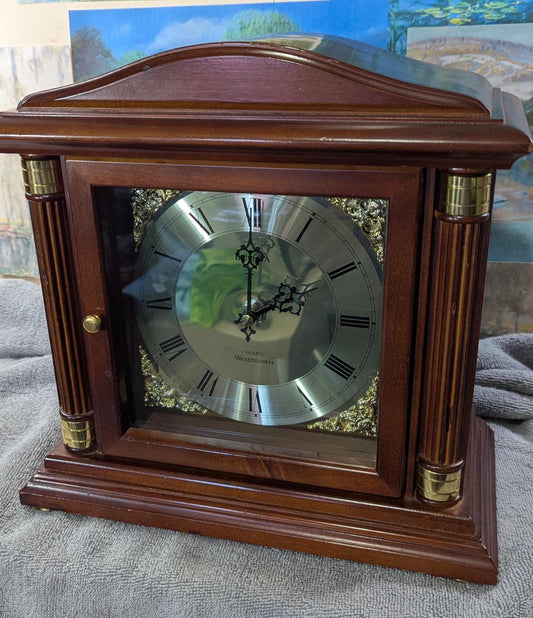 Bulova B1843 Bramley Walnut Mantle Clock - Westminster Chime Working
